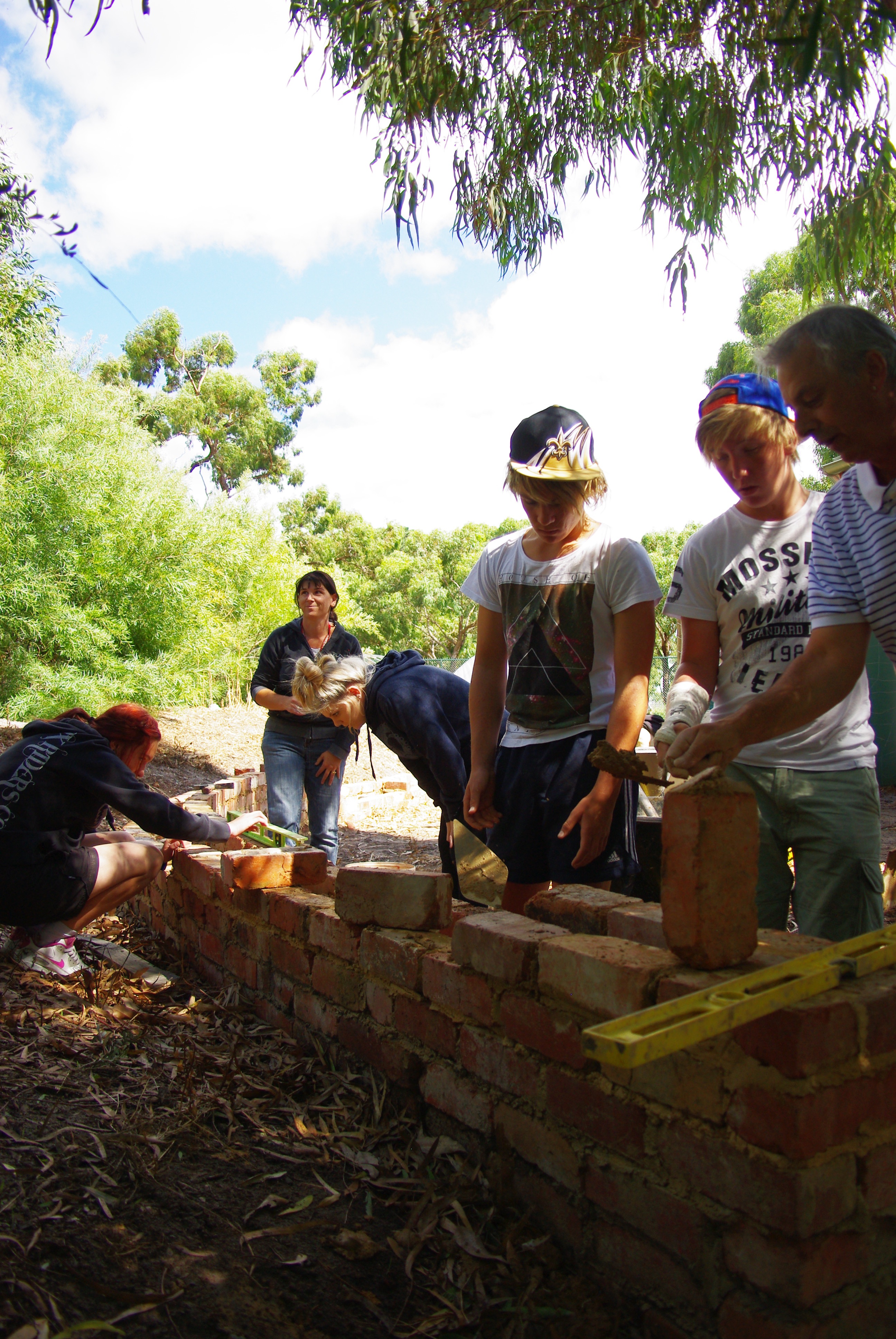 Figure 2 - Part of a HOL team working on a new feature wall